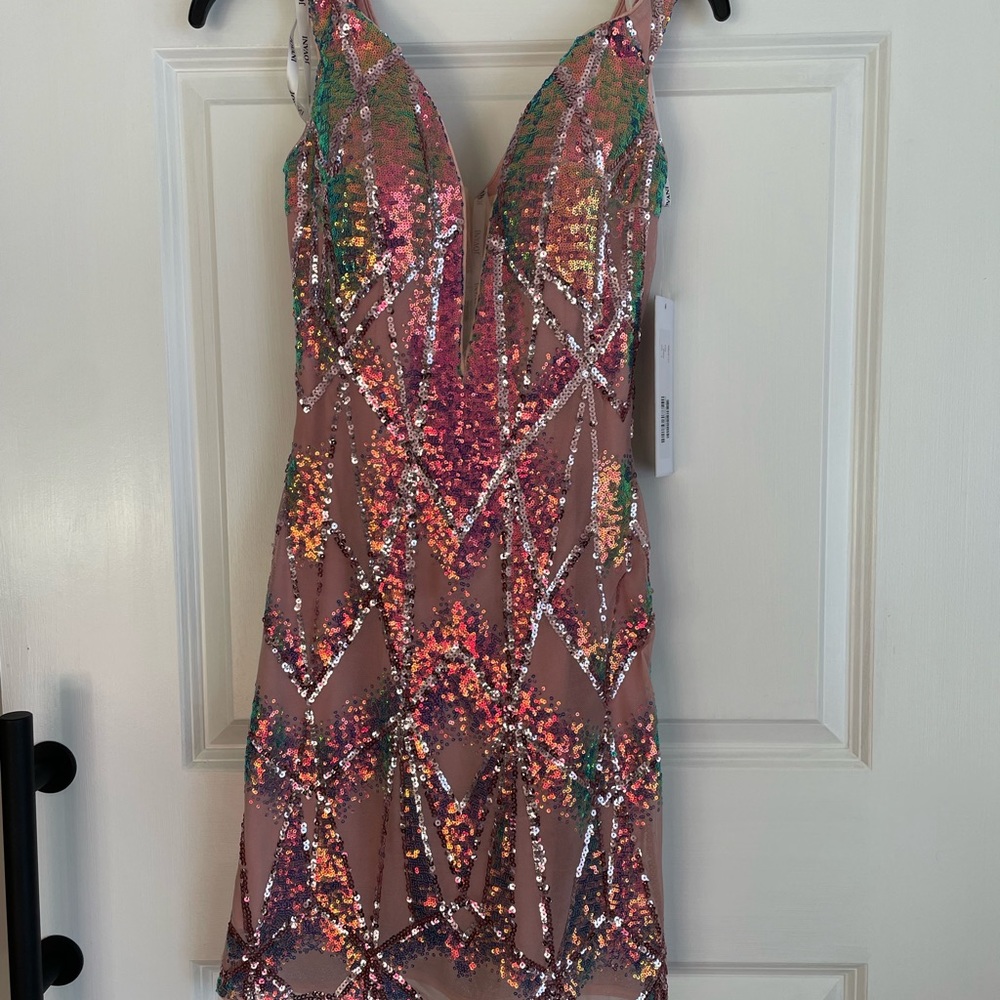 Jovani Sequin Mini Dress 4 NEW NWT Prom